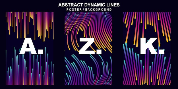 modern dynamic cyberpunk color abstract line design for poster or background template