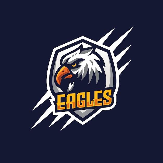 Modern eagle esport logo template