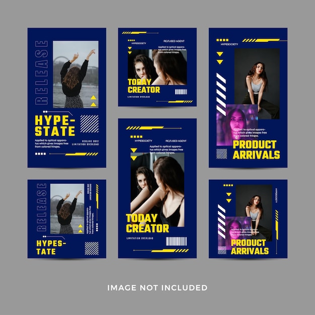 Modern Edgy Fashion Sale Social Media Post Templates