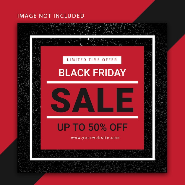 Modern editable black friday sale banner, Social media post template