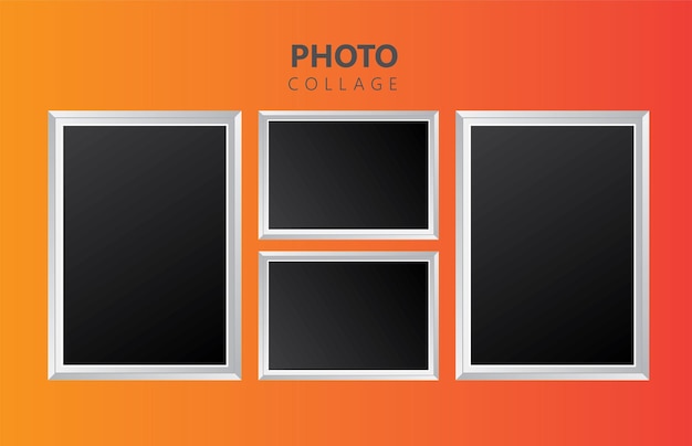 Modern editable photo collage template