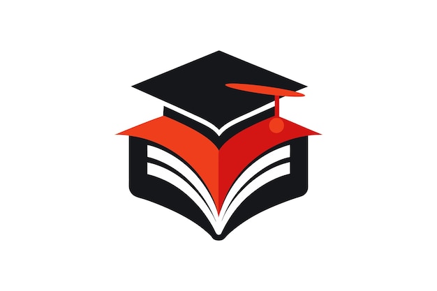 Modern education iconic logo illustration