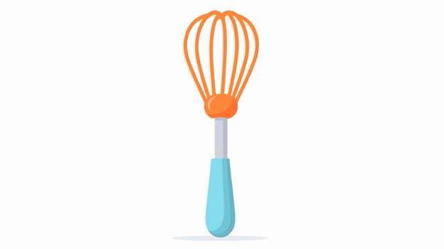 Vector modern egg whisk icon in flat style on white background