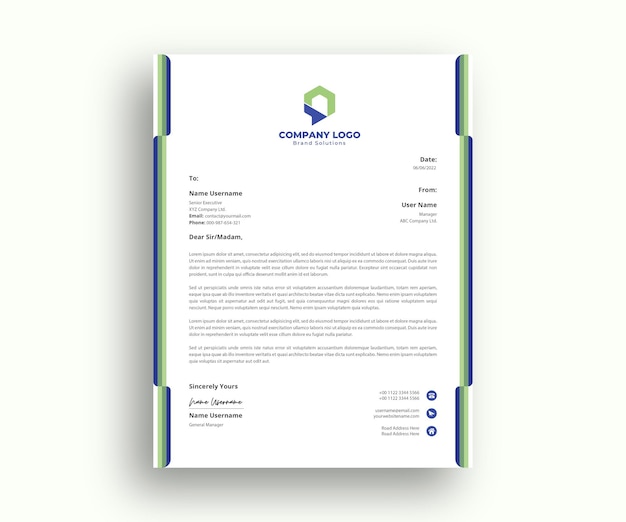 Modern Elegant Business Letterhead Design