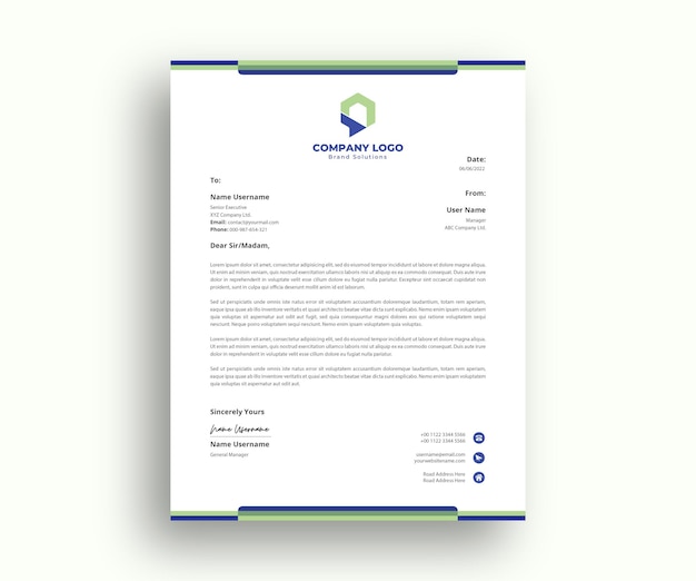 Modern Elegant Business Letterhead Design