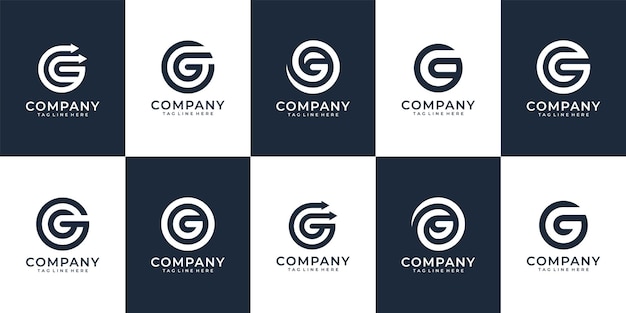 Modern elegant initial letter g logo vector concept for branding