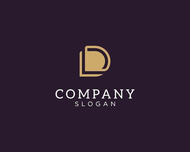 Modern and elegant letter DL or LD initial logo