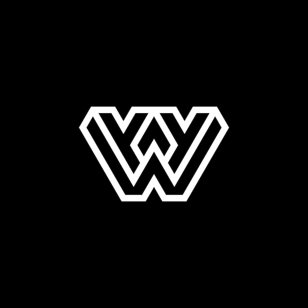 modern and elegant letter WY or YW initial logo