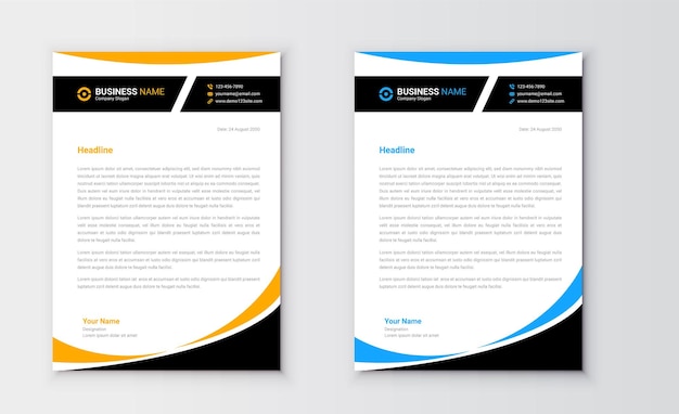 Modern and elegant letterhead template