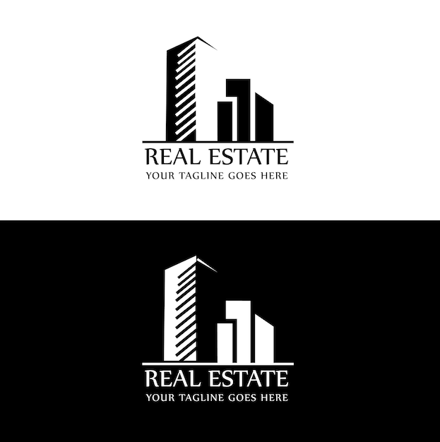 Modern elegant logo design for real estate building