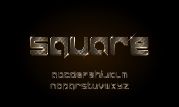 Modern Elegant Square Alphabet