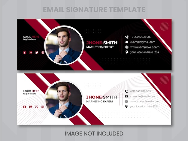 Modern email signature design or Facebook cover poster