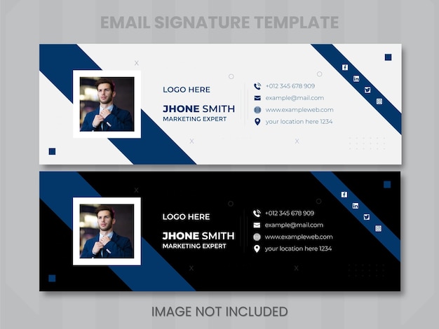 Modern email signature design or Facebook cover poster