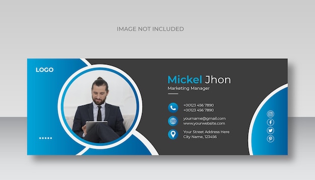 Modern email signature and Professional Facebook banner template design