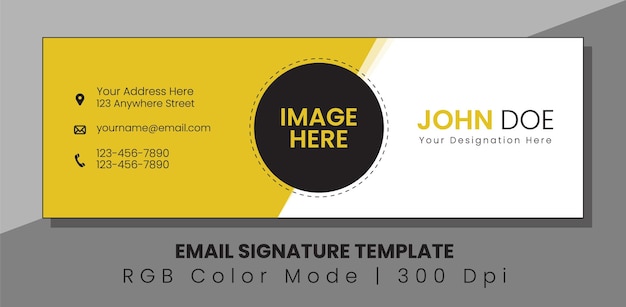 Modern Email Signature Professional Vector Abstract Modern and Creative