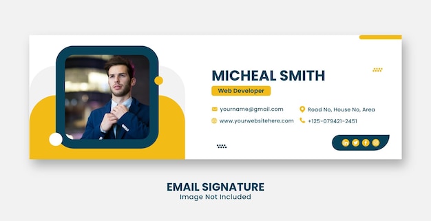 modern Email signature square templates 