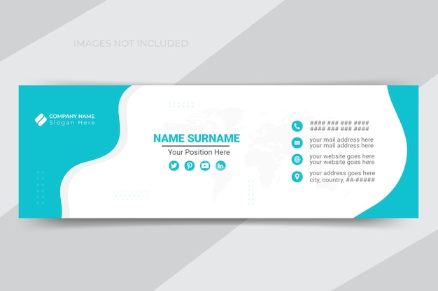 Modern email signature template design or email footer