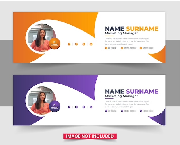 Modern email signature template design