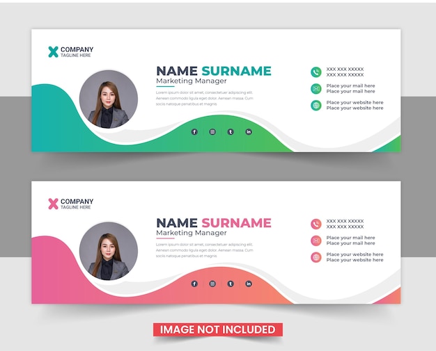 Modern email signature template design