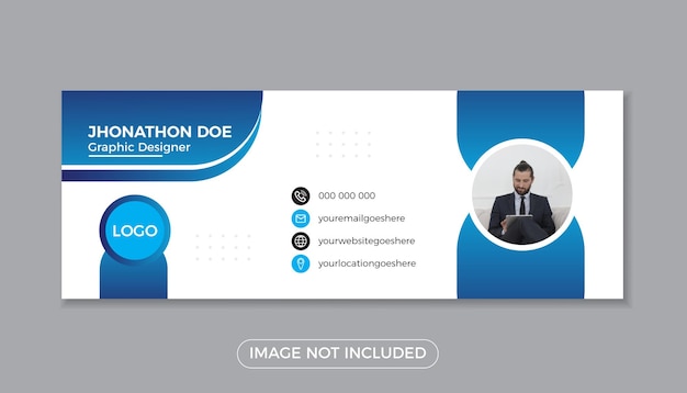 Modern Email signature template or Facebook cover design.