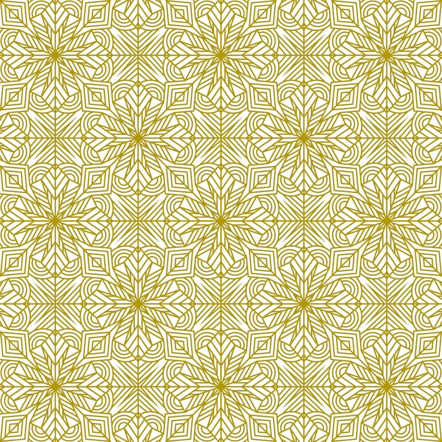 modern ethnic mandala gold pattern line background