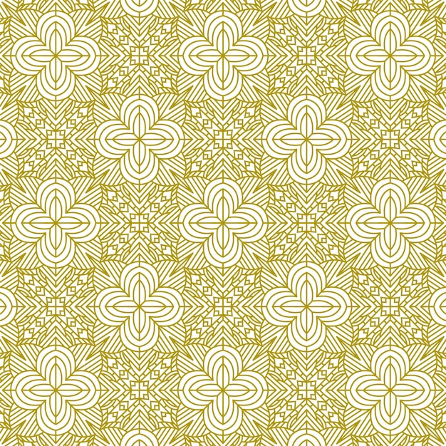 modern ethnic mandala gold pattern line background