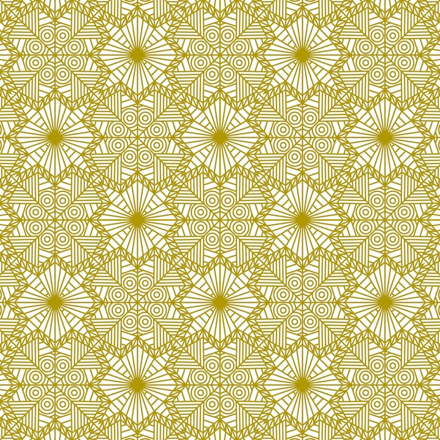 modern ethnic mandala gold pattern line background