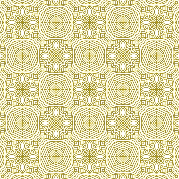 modern ethnic mandala gold pattern line background