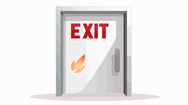 Vector modern exit icon vector cartoon illustration