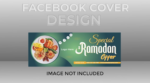 Modern Facebook Cover Template or Food social Media Post Design