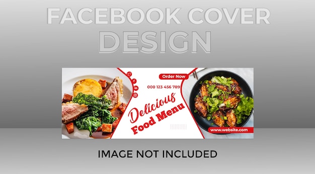 Modern Facebook cover template or food social media post design