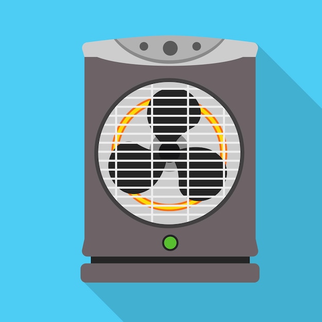 Modern fan heater icon Flat illustration of modern fan heater vector icon for web design