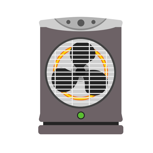 Modern fan heater icon Flat illustration of modern fan heater vector icon for web design