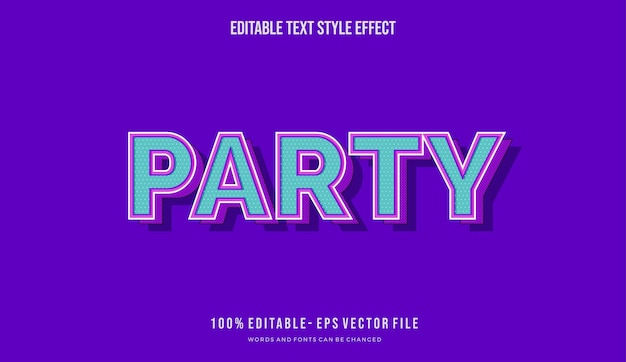 modern fancy cute pop with dot title text style effect. editable font vector file