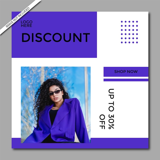 Modern fashion instagram social media post template