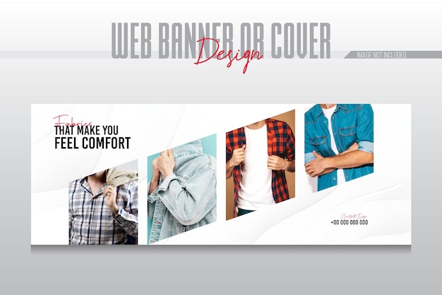 Vector modern fashion sale banner template for web and social media