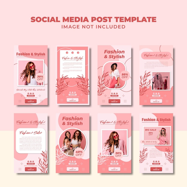 Modern Fashion Sale Social Media Instagram Story, Flyer And Banner Template For Promotion