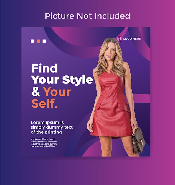 Modern fashion social media Instagram post template