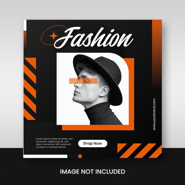 Modern fashion streetwear social media instagram post template