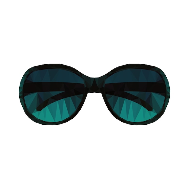 Modern and Fashion Sunglasses Fashion Accessory in Low Poly Style Summer Polygonal Eyeglasses