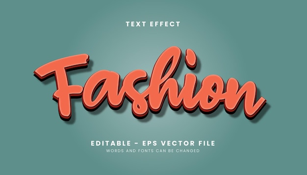 modern fashion text effect