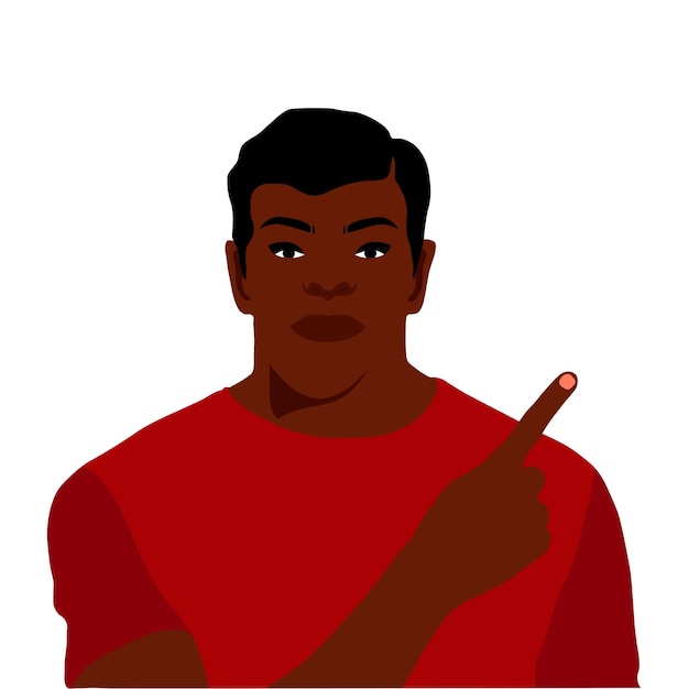 Modern fashionable black man in elegant art style vector