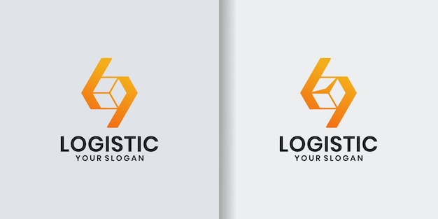 Modern fast delivery logo template