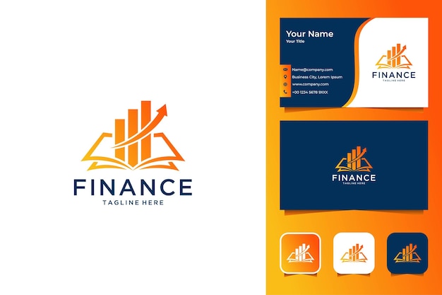 Modern finance logo design and business card