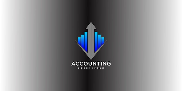 Modern financial accounting logo vector Premium Vector