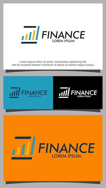 Modern financial chart logo template