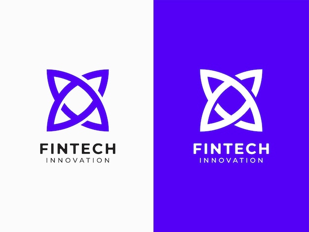 modern fintech logo design concept