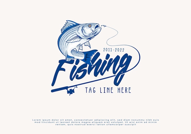 modern of fishing emblems labels badges logos illustration