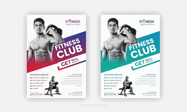 modern Fitness Gym Flyer and Poster Template Fitness workout flyer Design or Fitness Gym layout