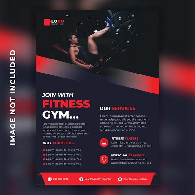 Modern Fitness Gym flyer template design